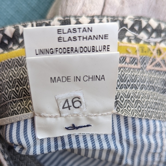 Women's Size 46 Ankle Cropped Cream Textured Pattern AT.P.CO Pants - Picture 7 of 9